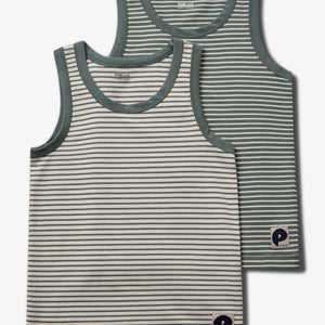 Striped undershirt 2-pack - Petrol | 100153 Carlo