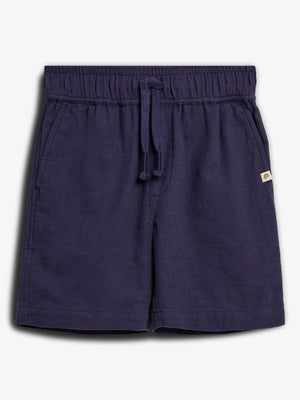 Baggy Linen Shorts - Tween - Navy | 100413 Noah