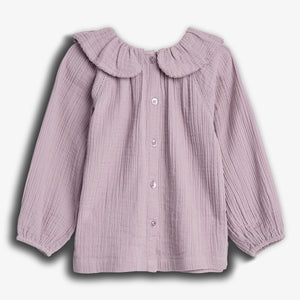 Muslin Collar Blouse - Purple | 100238 Ella