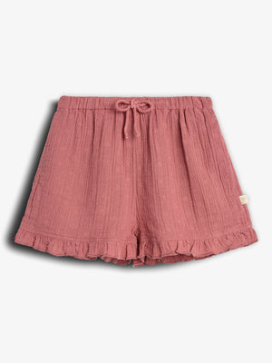Muslin Shorts with Embroidery - Blush | 100292 Ella