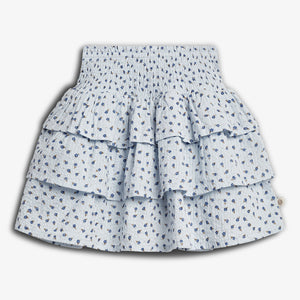 Flower Print Ruffle Skirt - Tween - Blue Flower | 100428 Annie
