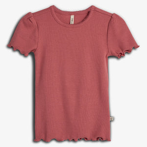 Modal Rib Short Sleeve T-shirt - Tween - Blush | 100445 Fiona