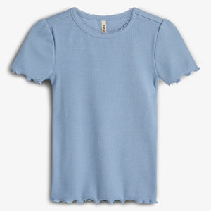Modal Rib Short Sleeve T-shirt - Tween - Blue | 100447 Fiona