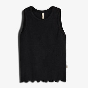 Modal Rib Sleeveless Top - Tween - Black | 100450 Fiona