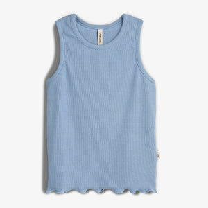 Modal Rib Sleeveless Top - Tween - Blue | 100451 Fiona