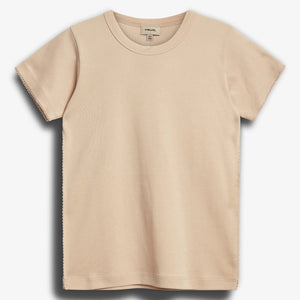 Fitted T-Shirt w. Picot stitch - Tween - Light Rose | 100380 Tina