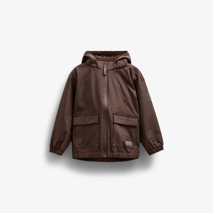 Shell Jacket with Patch Pocket - Kids - Chocolate | 100499 Luke