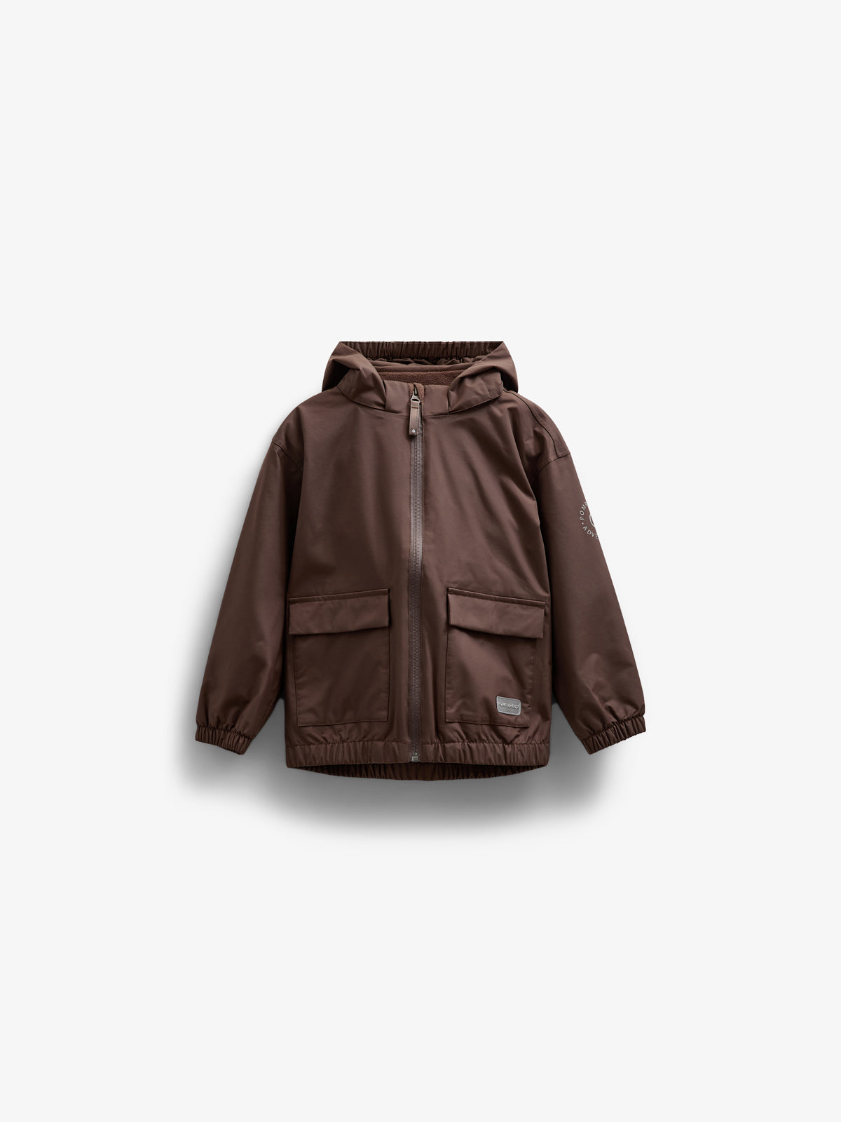Shell Jacket with Patch Pocket - Kids - Chocolate | 100499 Luke