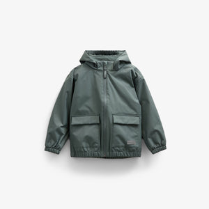 Shell Jacket with Patch Pocket - Kids - Dusty Dark Green | 100501 Luke