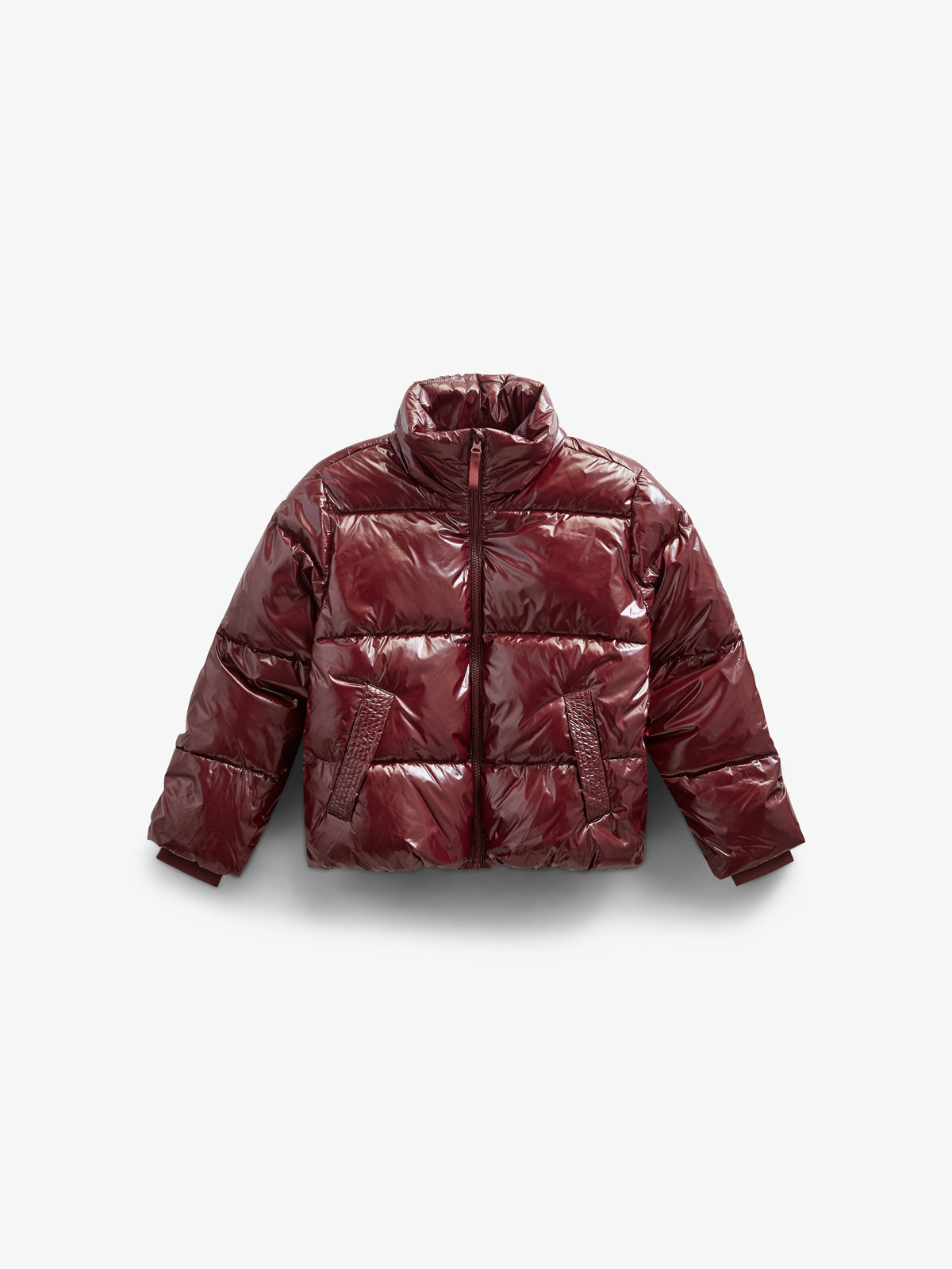 Shiny Puffer Jacket - Tween - Burgundy | 100531 Violet