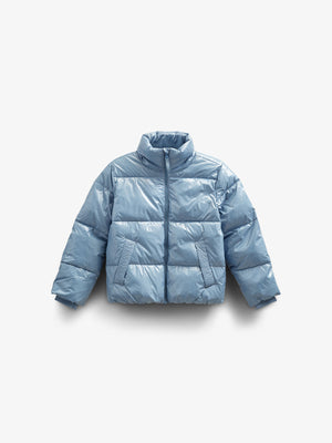 Shiny Puffer Jacket - Tween - Blue | 100533 Violet