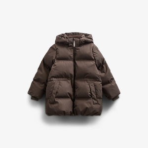 Winter Jacket with Drawstring - Kids - Chocolate | 100536 Elenor