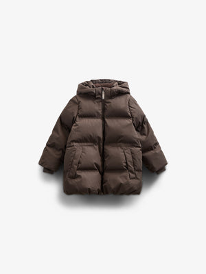 Winter Jacket with Drawstring - Kids - Chocolate | 100536 Elenor