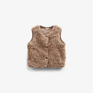 Faux Fur Vest - Kids - Caffe Latte | 100550 Ellie