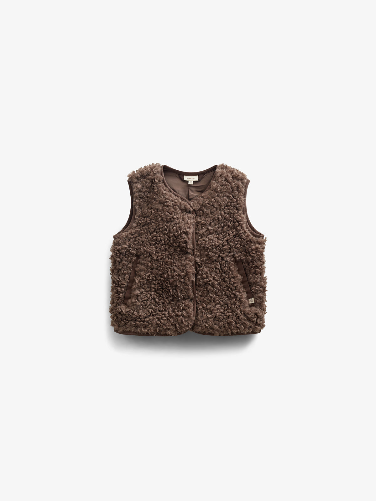 Faux Fur Vest - Kids - Chocolate | 100552 Ellie