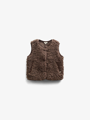 Faux Fur Vest - Tween - Chocolate | 100553 Ellie