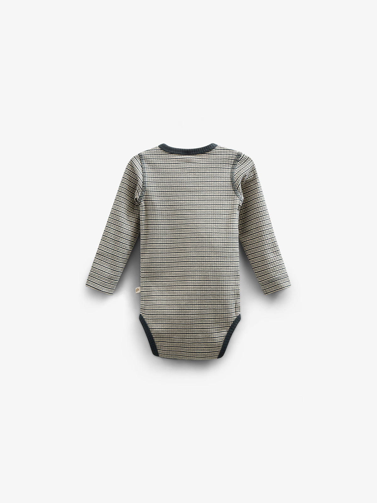 Long Sleeve Cotton Rib Bodysuit - Kids - Forest Green Stripe | 100558 Manson