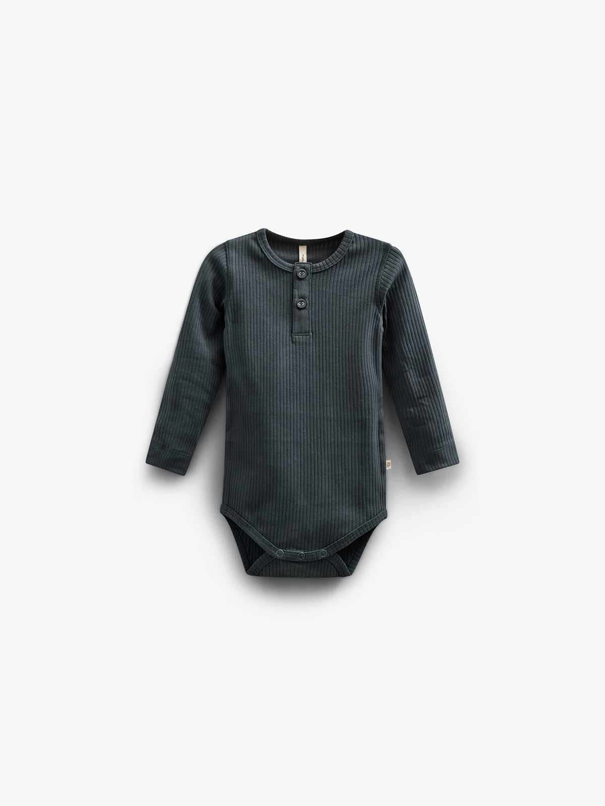 Long Sleeve Cotton Rib Bodysuit - Kids - Forest Green | 100560 Manson