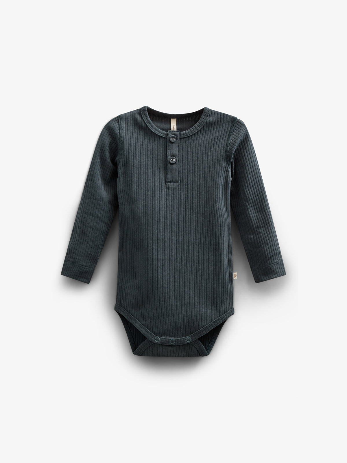 Long Sleeve Cotton Rib Bodysuit - Kids - Forest Green | 100560 Manson