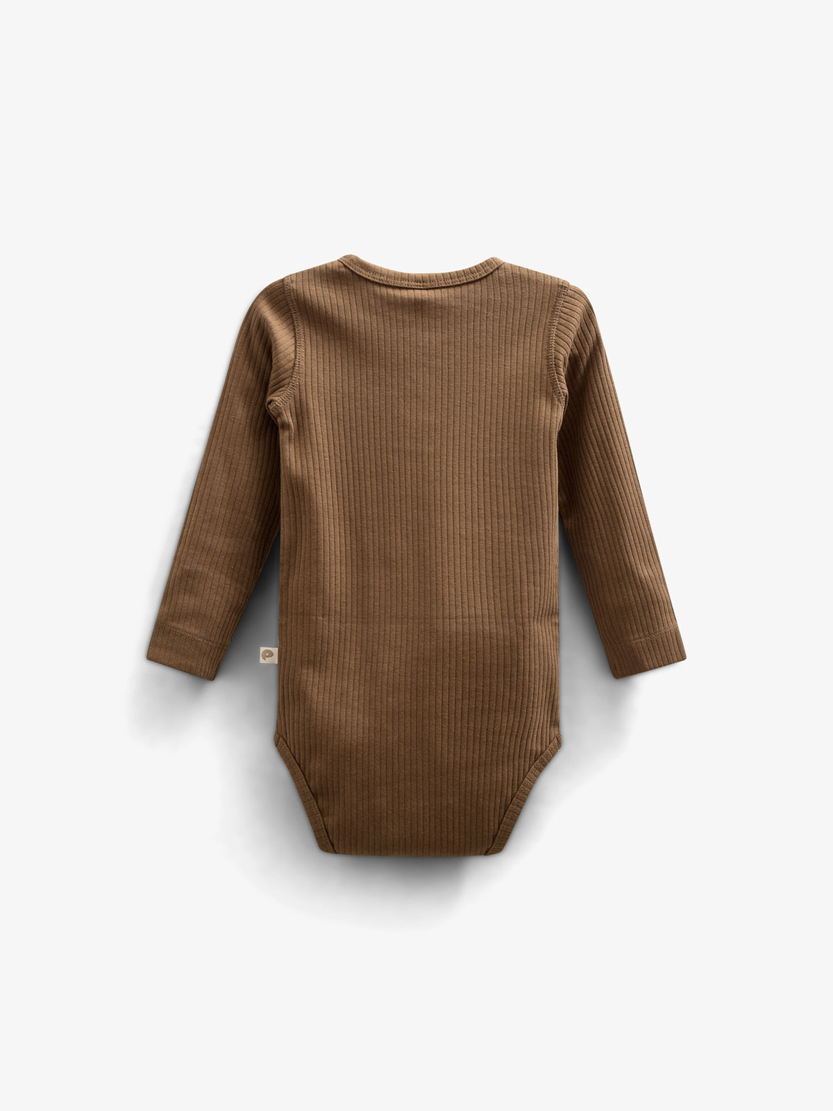 Long Sleeve Cotton Rib Bodysuit - Kids - Coffee | 100561 Manson