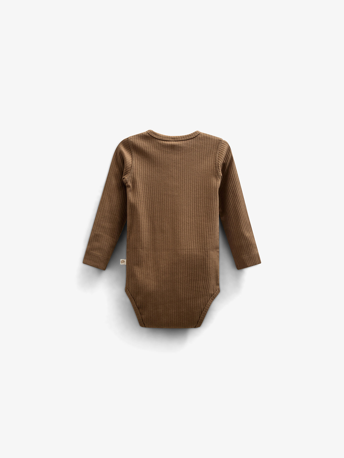 Long Sleeve Cotton Rib Bodysuit - Kids - Coffee | 100561 Manson