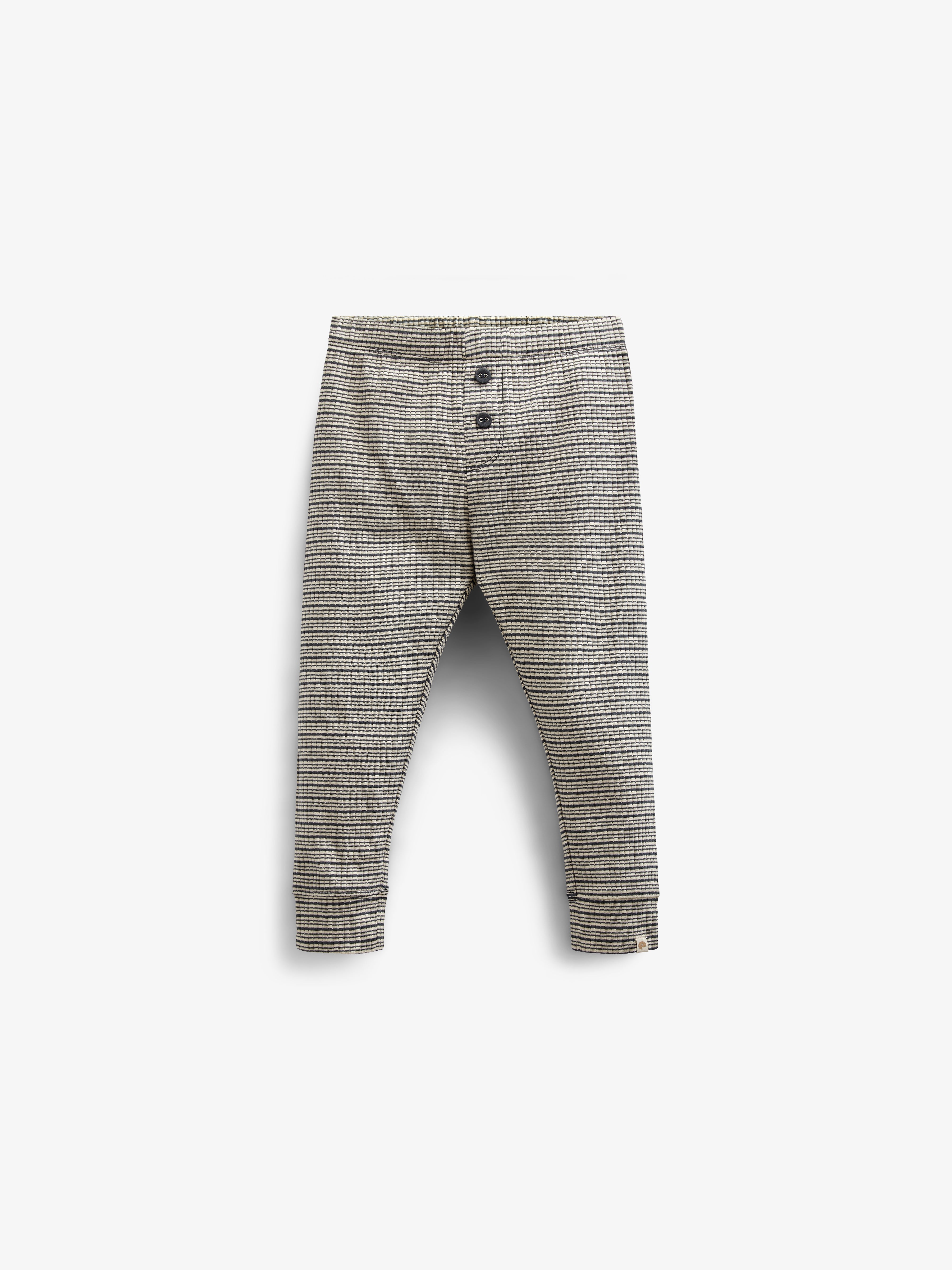 Cotton Rib pants - Kids - Forest Green Stripe | 100570 Manson