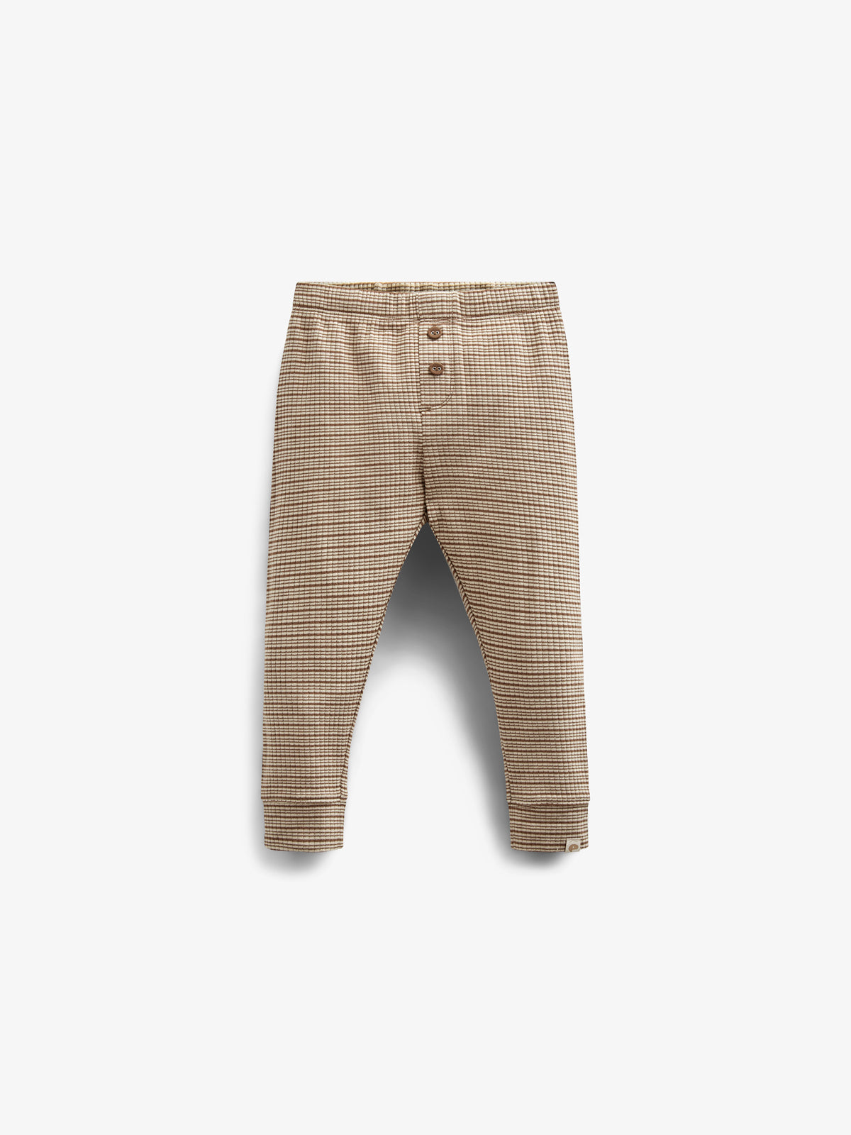 Cotton Rib pants - Kids - Coffee Stripe | 100571 Manson