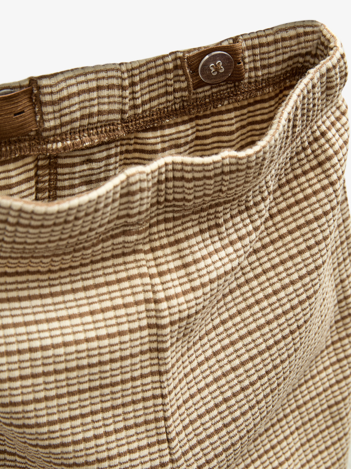 Cotton Rib pants - Kids - Coffee Stripe | 100571 Manson