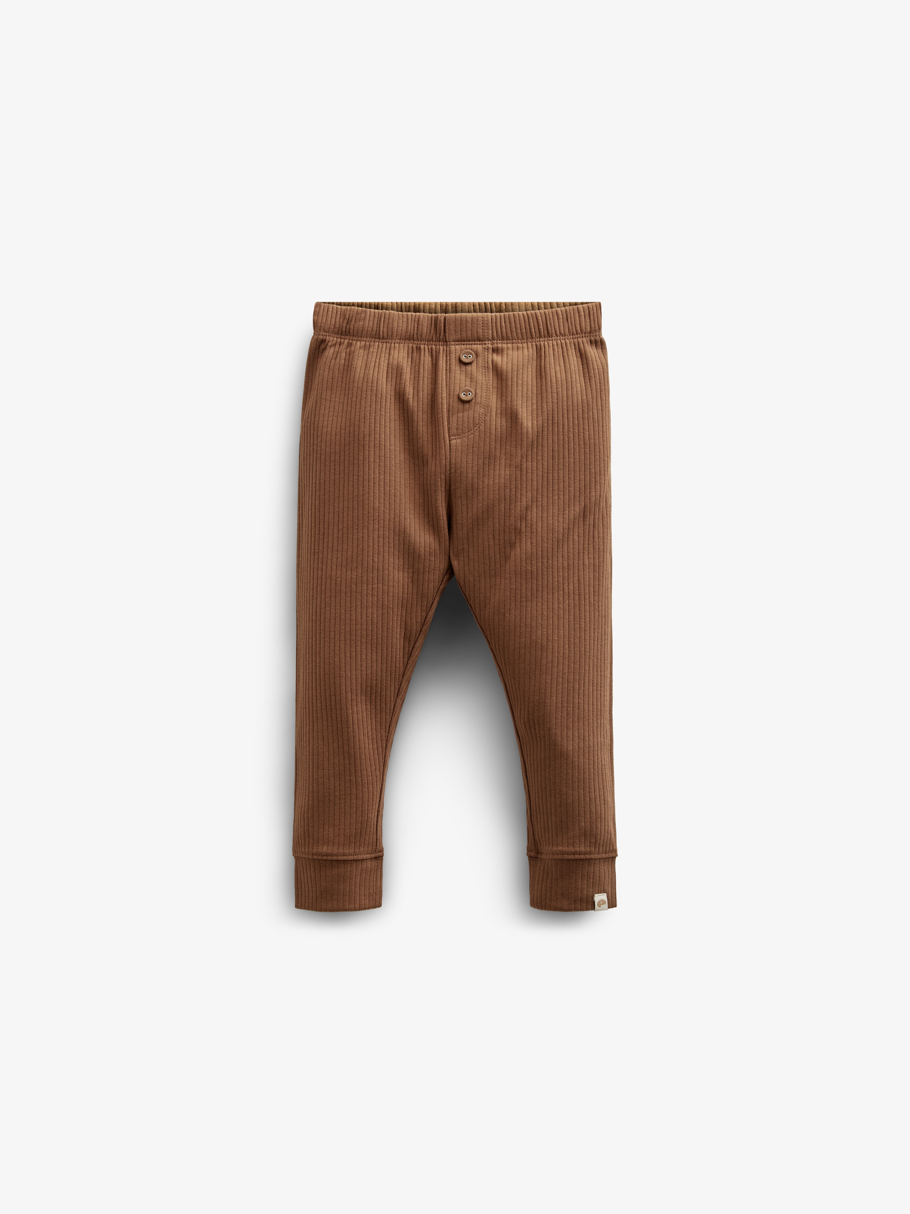 Cotton Rib pants - Kids - Coffee | 100573 Manson