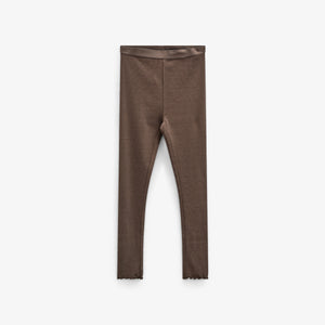 Modal Rib leggings - Kids - Chocolate | 100584 Mia
