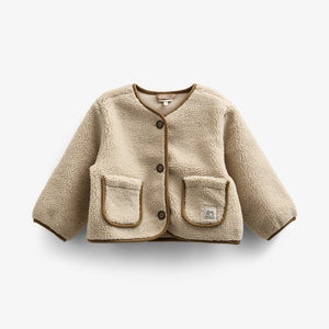 Pile Jacket with Buttons - Kids - Nature | 100626 Mayfield