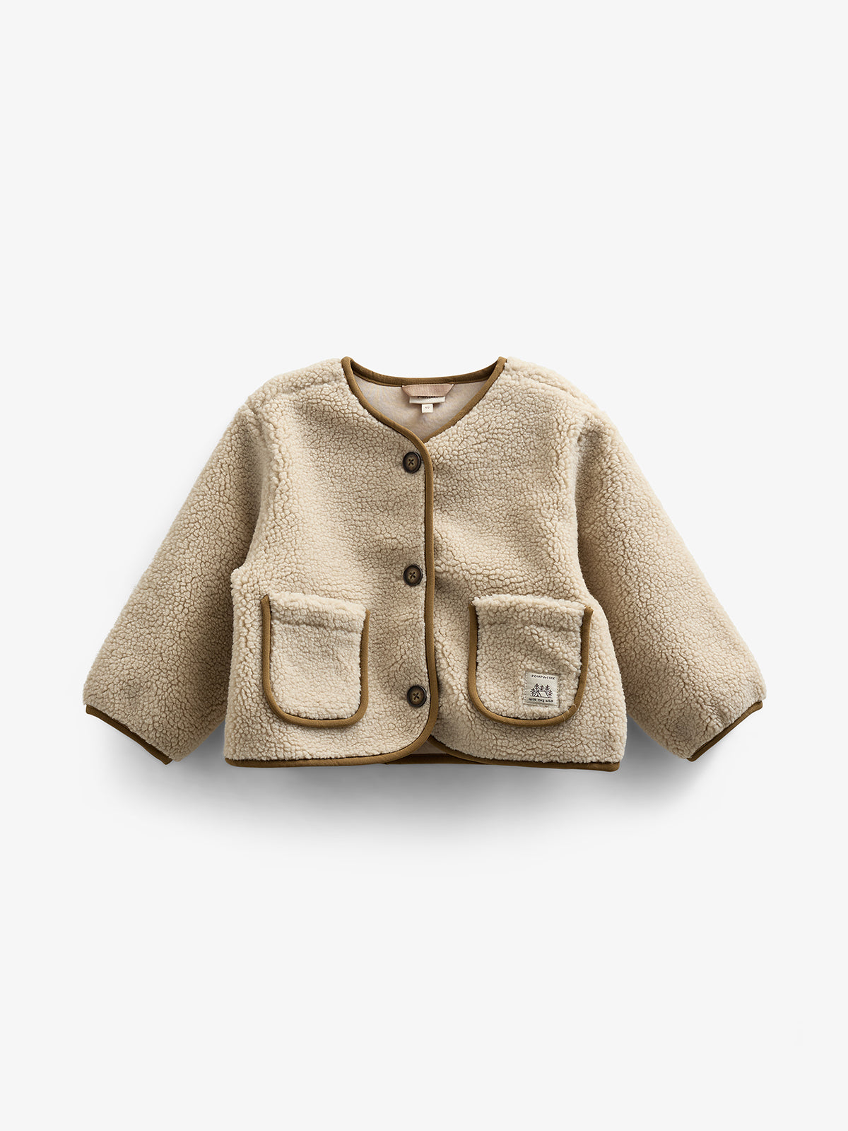 Pile Jacket with Buttons - Kids - Nature | 100626 Mayfield