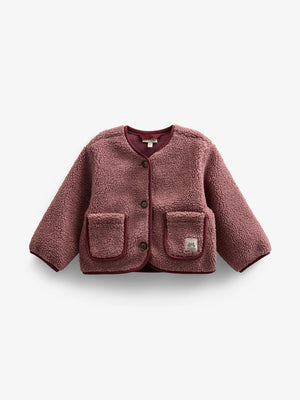 Pile Jacket with Buttons - Kids - Old Rose | 100628 Mayfield
