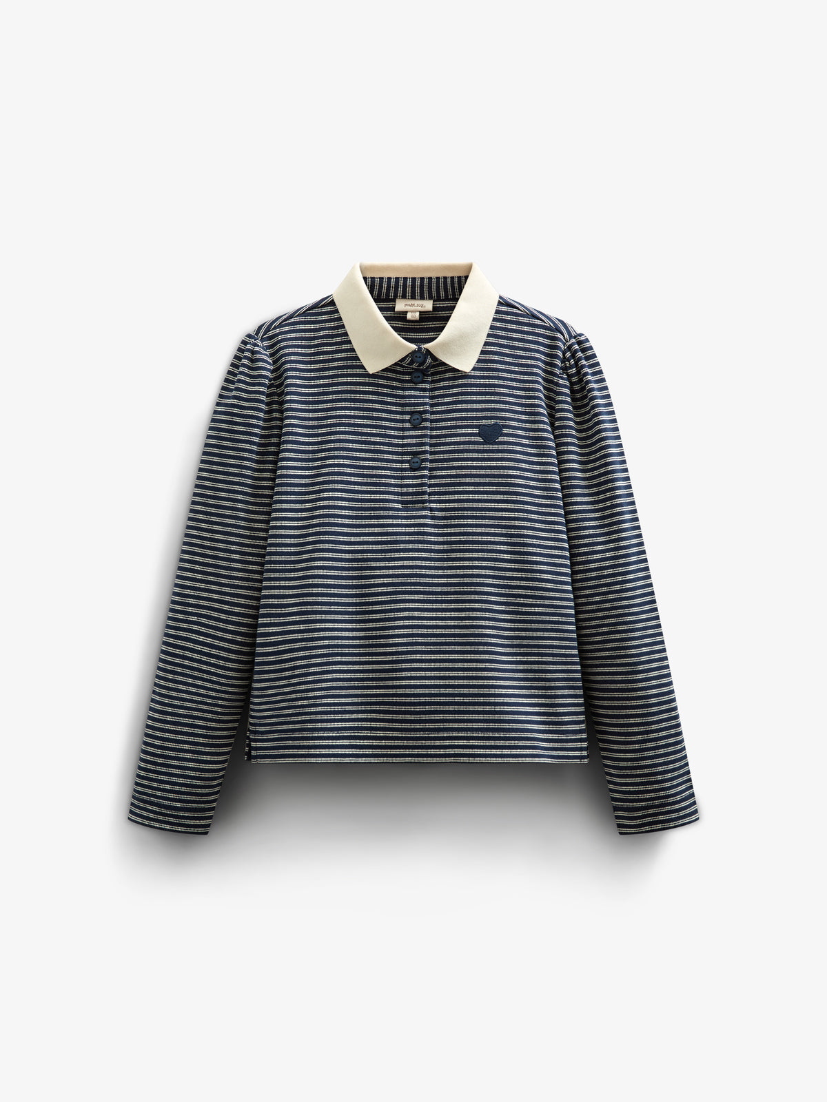 Striped Poloshirt - Tween - Navy Stripe | 100647 Elise