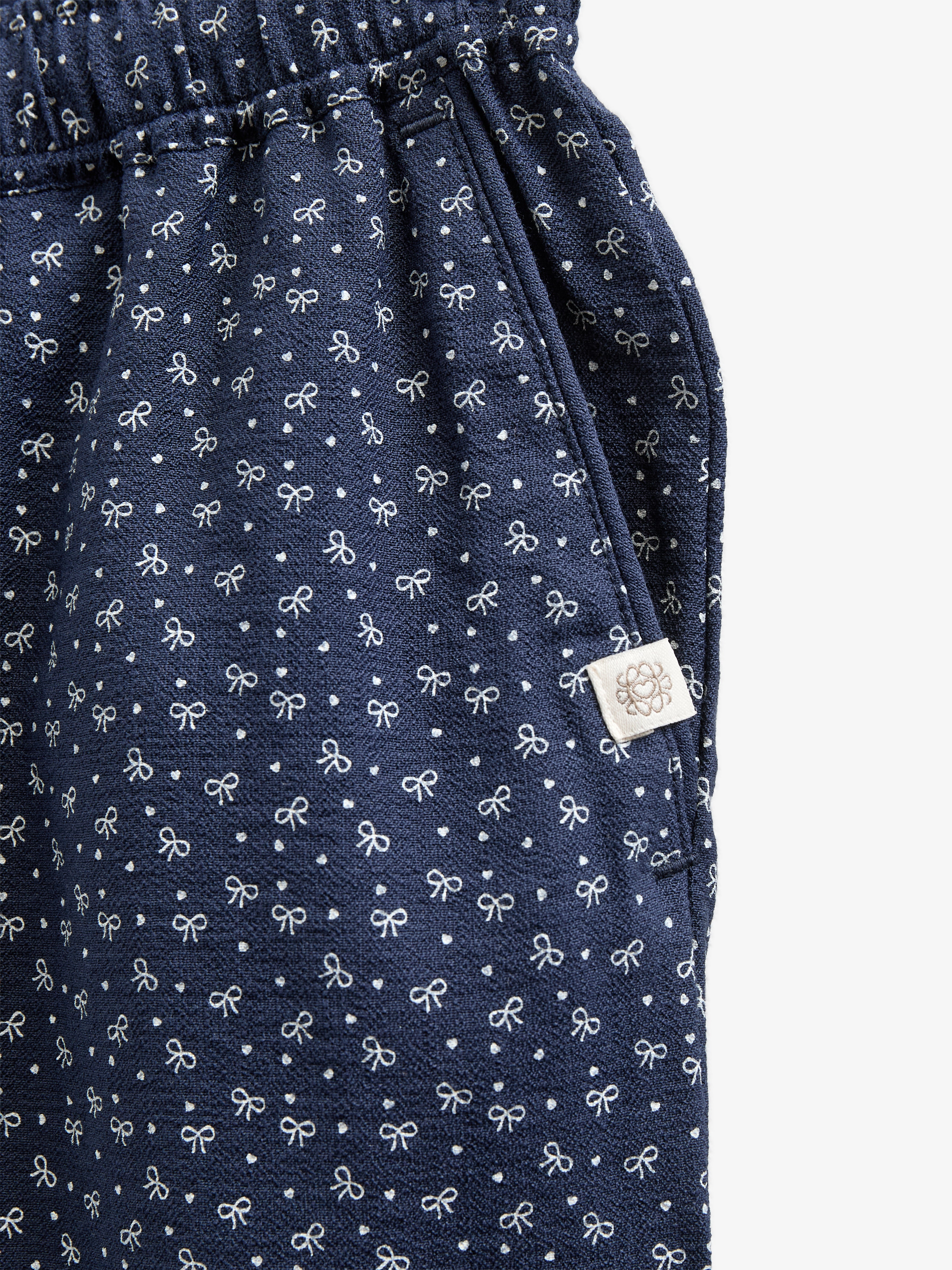Printed Crepe viscose Trousers - Tween - Navy | 100660 Ana