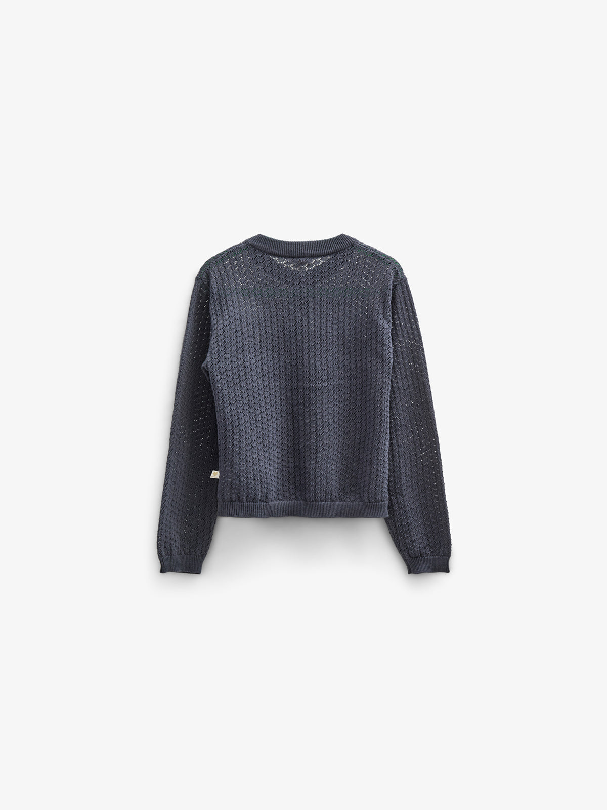 Cotton Pointelle Cardigan - Kids - Navy | 100687 Esme