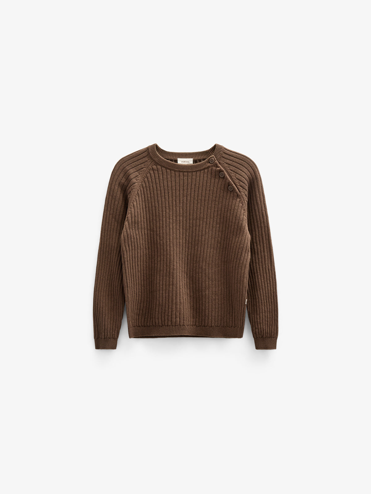 Cotton Knit Sweater - Tween - Coffee | 100692 Jett