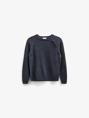 Cotton Knit Sweater - Tween - Navy | 100694 Jett