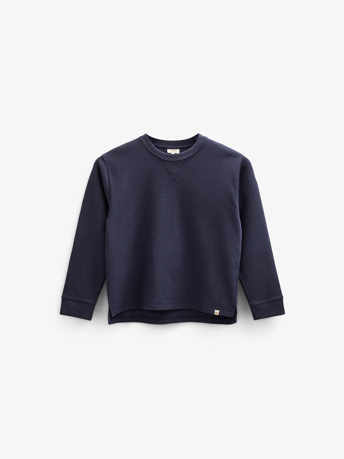 Textured Long Sleeve T-Shirt - Kids - Navy | 100703 Malthe