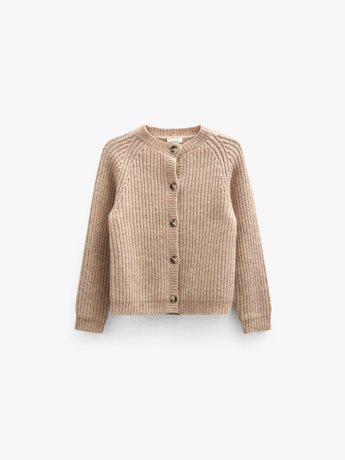Wool Mix Cardigan - Kids - Beige Melange | 100748 Cork