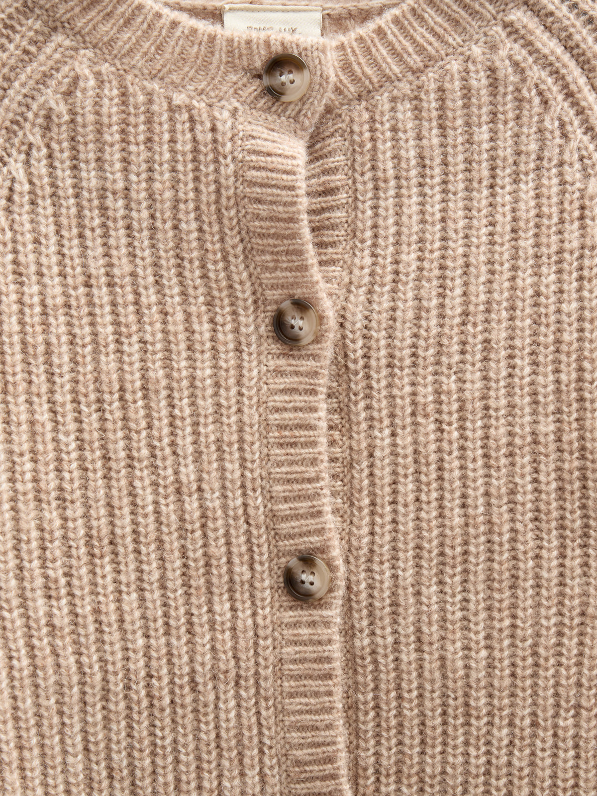 Wool Mix Cardigan - Kids - Beige Melange | 100748 Cork