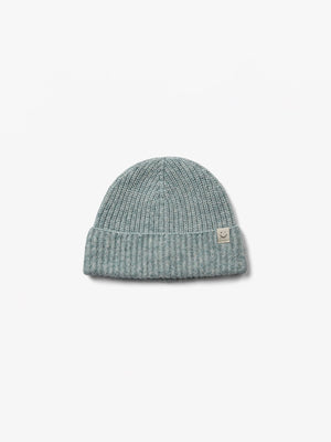 Wool Mix Beanie - All - Green Melange | 100750 Cork