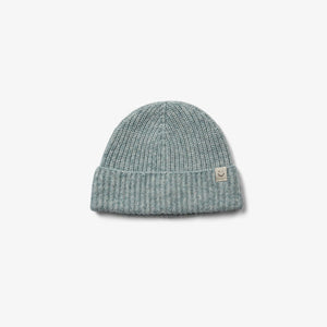 Wool Mix Beanie - All - Green Melange | 100750 Cork