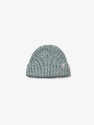 Wool Mix Beanie - All - Green Melange | 100750 Cork