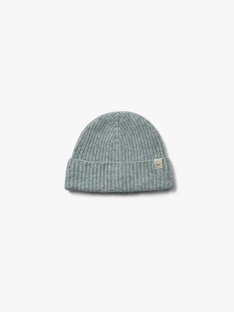 Wool Mix Beanie - All - Green Melange | 100750 Cork