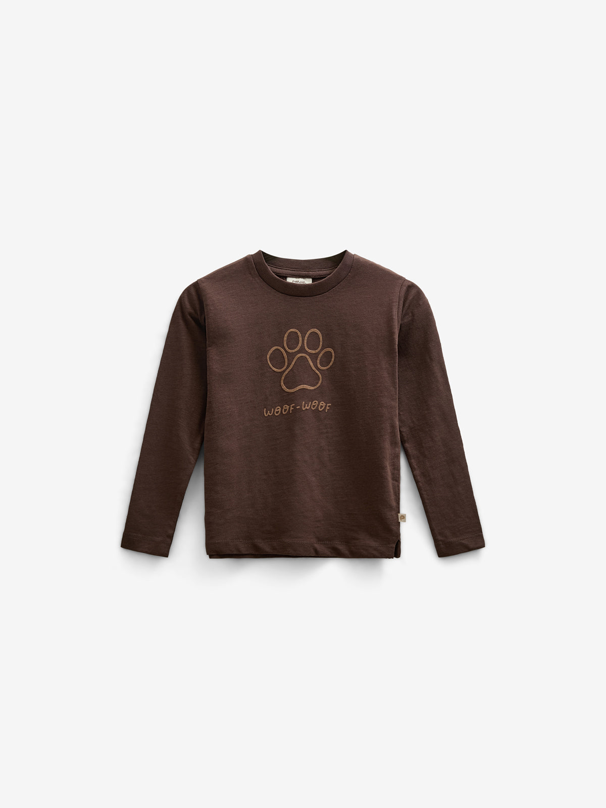 Long Sleeve Slub Jersey T-Shirt - Kids - Chocolate | 100832 Kevin