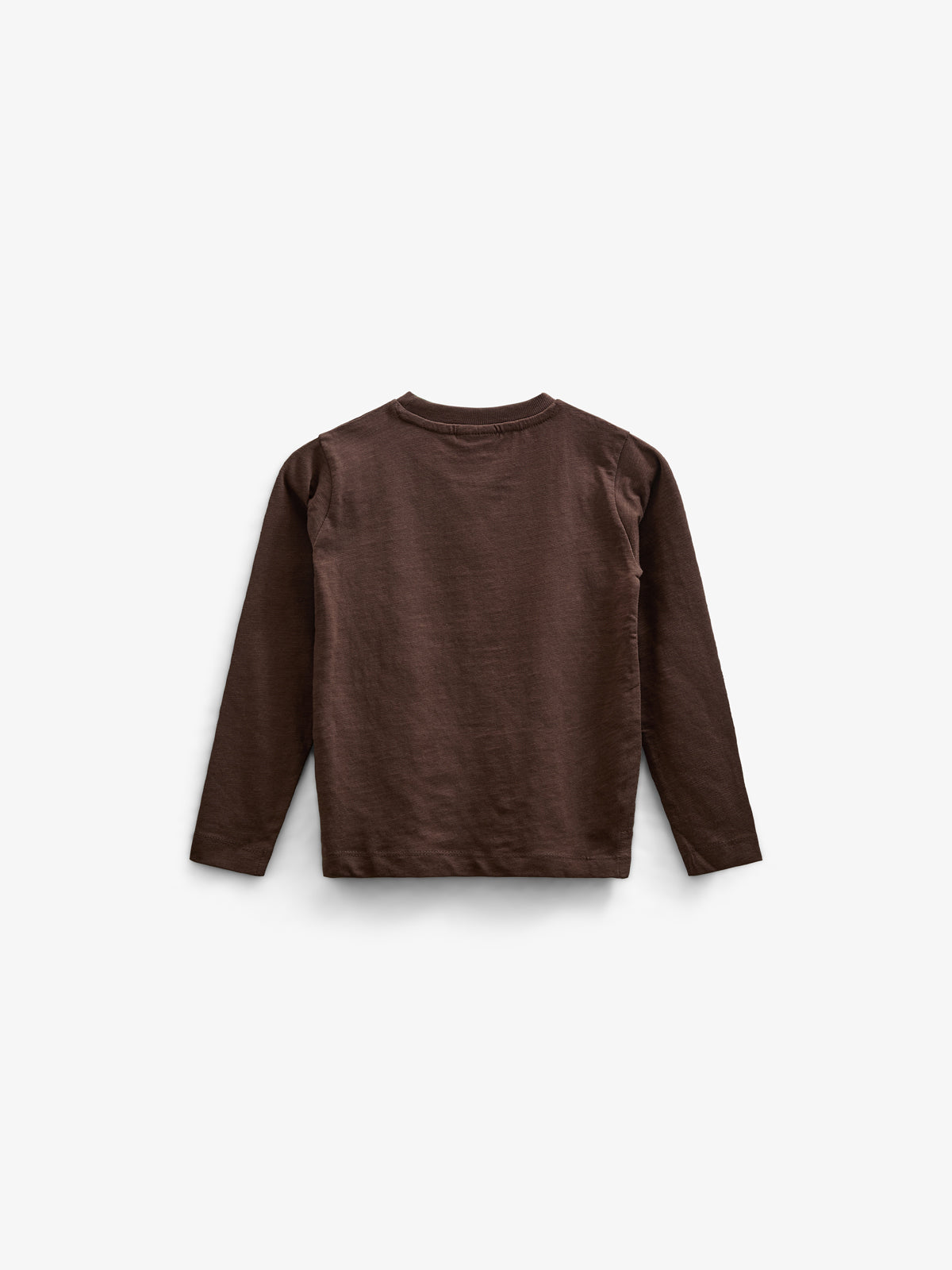 Long Sleeve Slub Jersey T-Shirt - Kids - Chocolate | 100832 Kevin