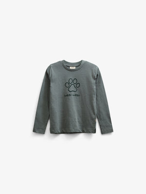 Long Sleeve Slub Jersey T-Shirt - Kids - Dusty Dark Green | 100834 Kevin