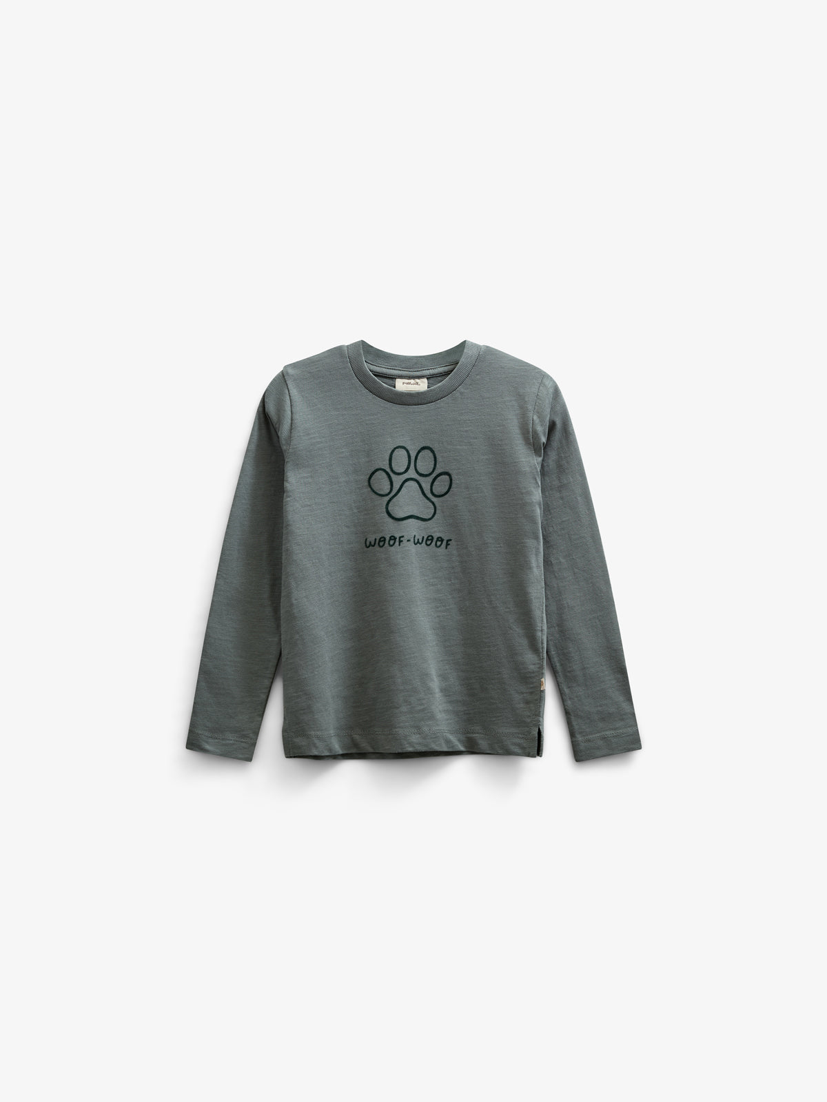 Long Sleeve Slub Jersey T-Shirt - Kids - Dusty Dark Green | 100834 Kevin