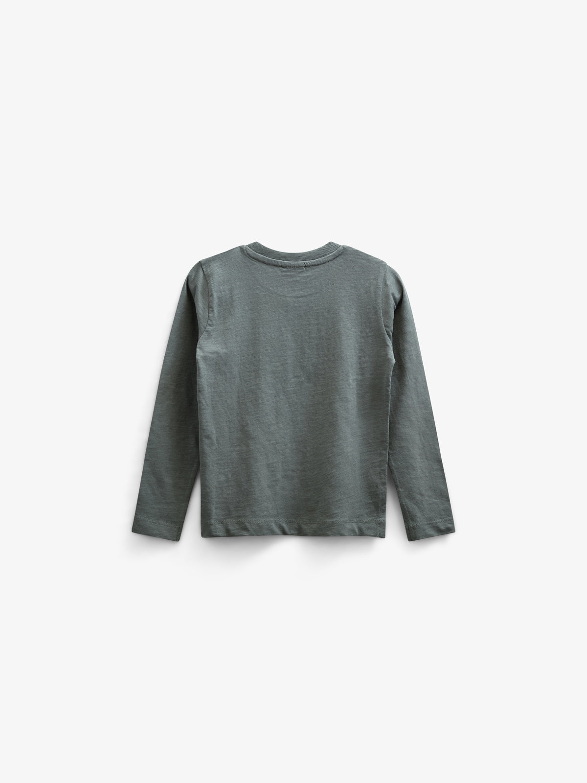 Long Sleeve Slub Jersey T-Shirt - Kids - Dusty Dark Green | 100834 Kevin